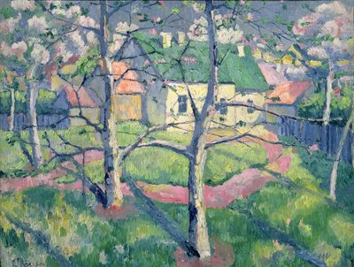 Appelbomen in bloei, 1904 door Kazimir Severinovich Malevich